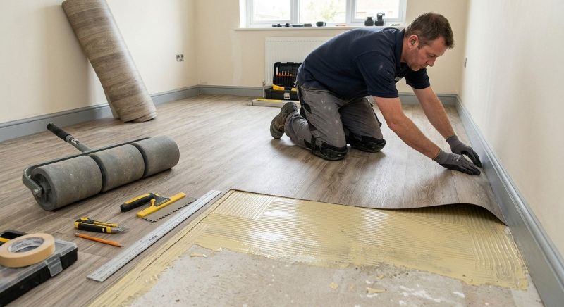 Sheet Linoleum Installation in Sparta, OH